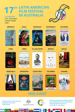 Poster for 17th Latin American Film Festival (August 4 – 31)